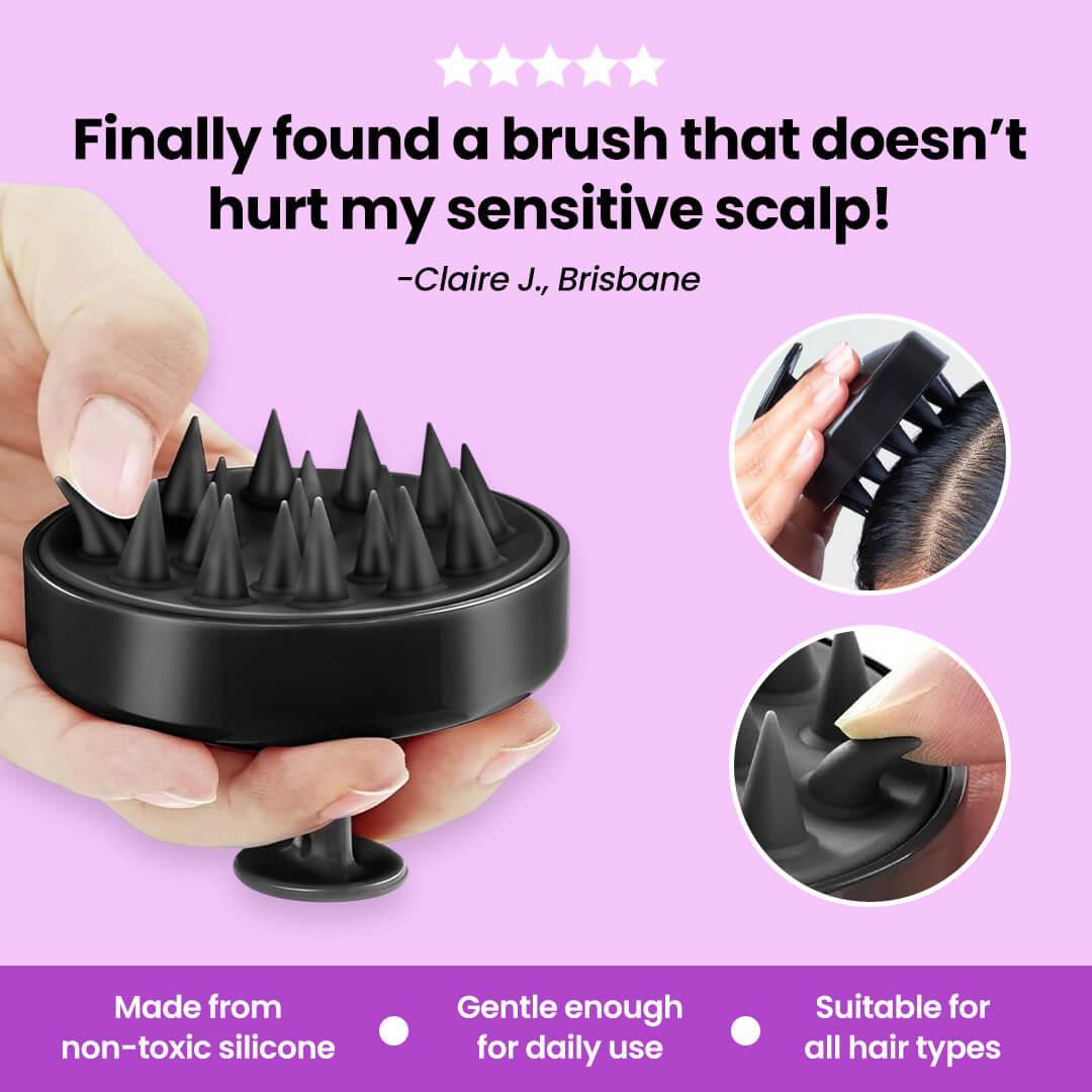 HairVisionary™ Silicone Brush Massager