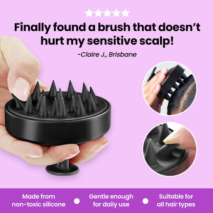 HairVisionary™ Silicone Brush Massager