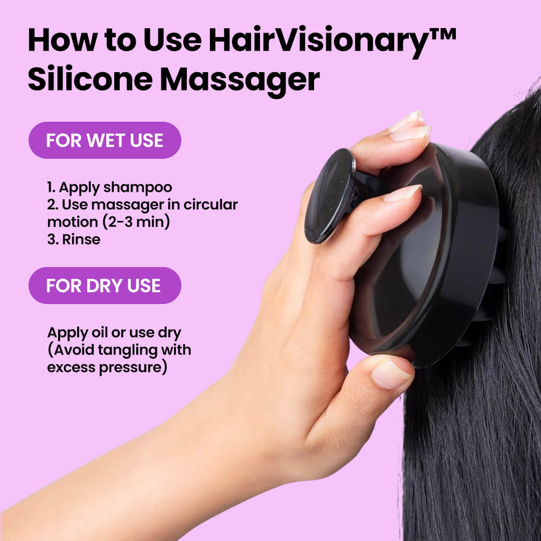 HairVisionary™ Silicone Brush Massager