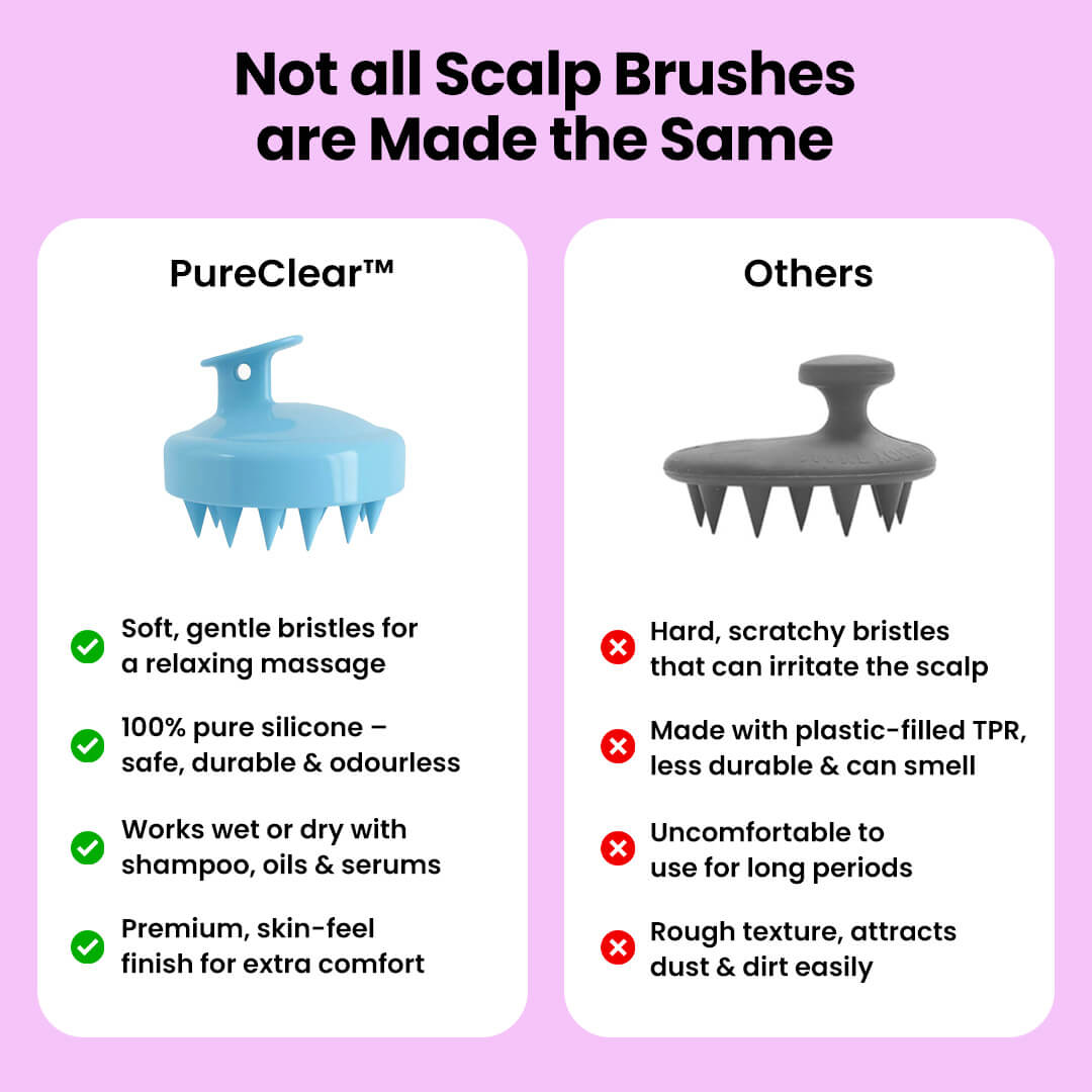 HairVisionary™ Silicone Brush Massager